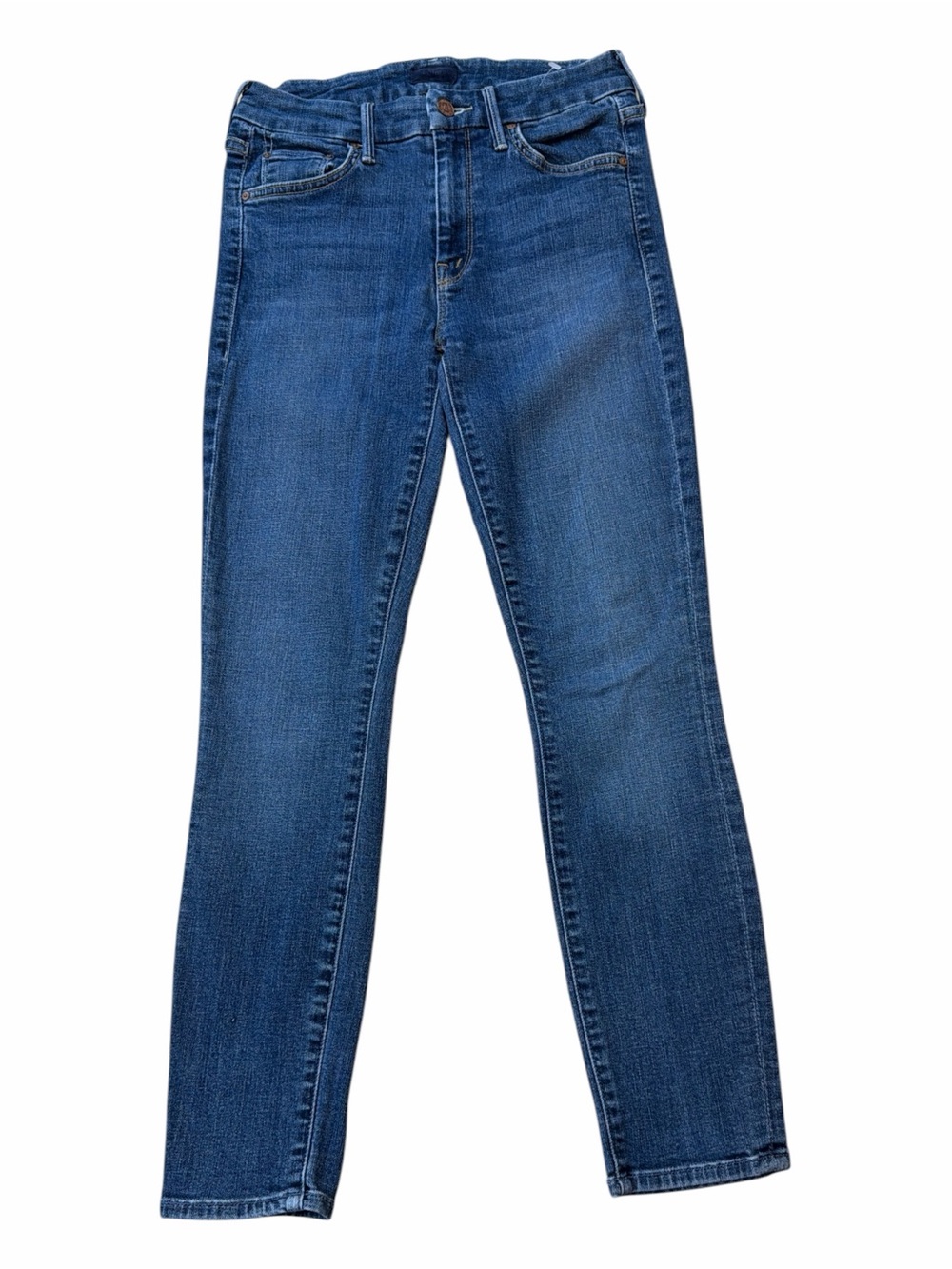 MOTHER The Looker Crop One Fell Sweep Skinny Jeans